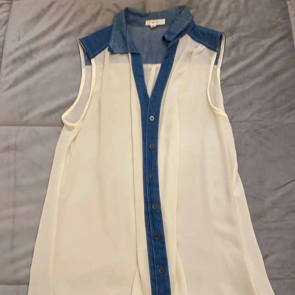Jean and sheer tank top